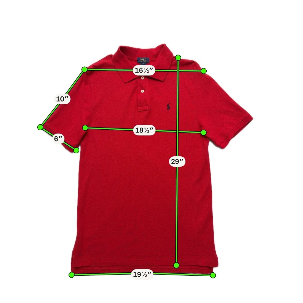 Polo Ralph Lauren Polo Shirt Mens XL Red Short Sleeve Pique Cotton Pony Logo